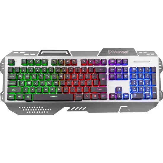 EVEREST KB-R74 USB Oyuncu Q Trk GÖKKUŞAĞI AYDINLATMALI Siyah Klavye