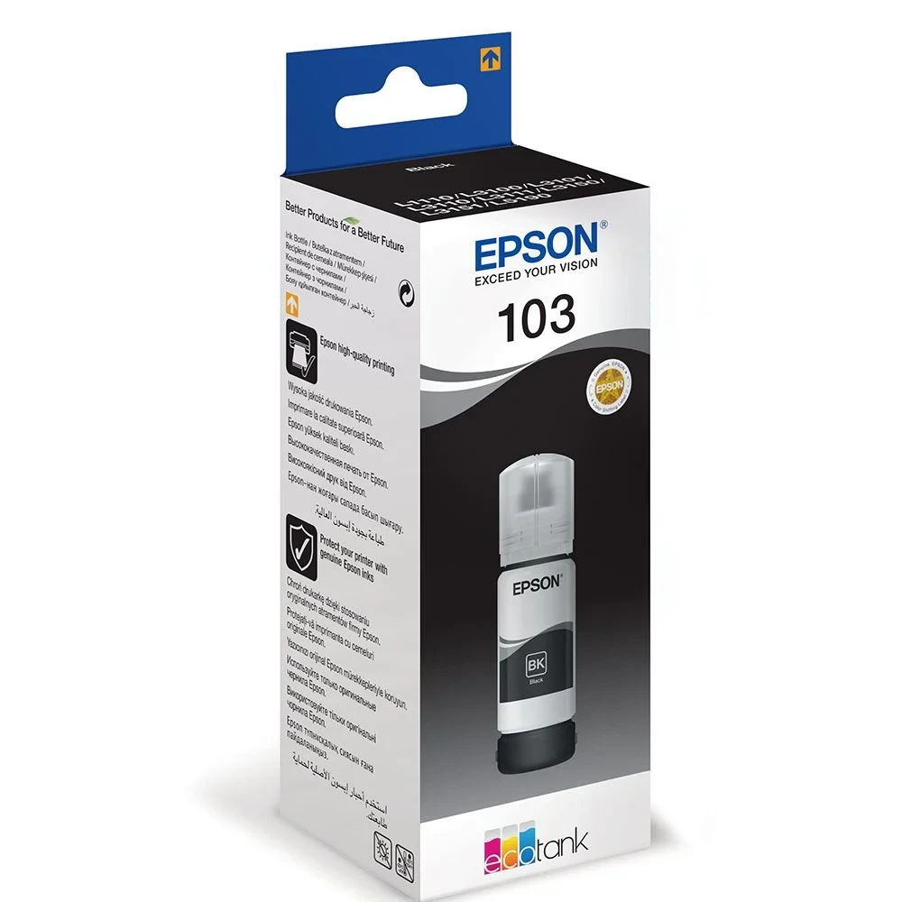 EPSON C13T00S14A 103 Siyah ECOTANK Mürekkep