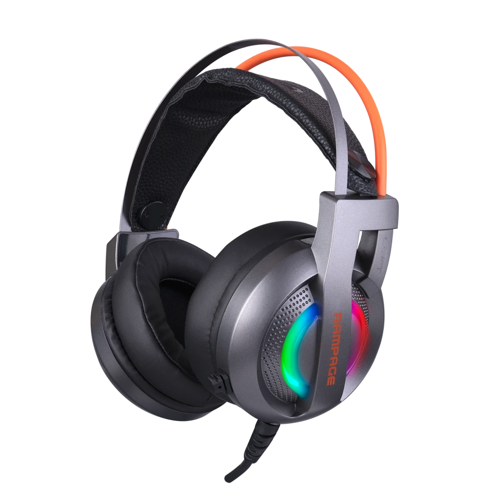 RAMPAGE RM-X7 TORNADO CMEDIA SİYAH 100B Chipset USB RGB Led GAMING Mikrofonlu Ku